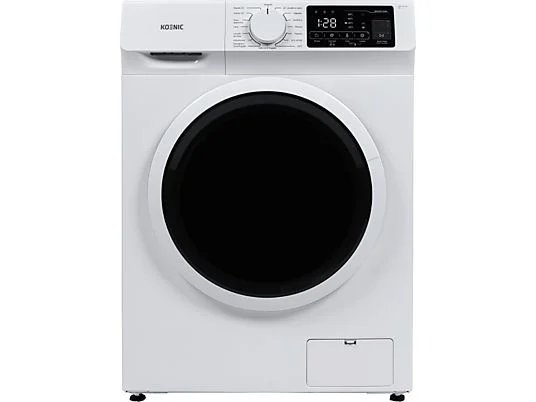 Lave-linge hublot - Koenic KWM 9113 A INV, 9 kg, 1 400 tr/min, 14 programmes, Bouton nettoyage, Blanc